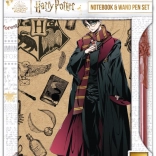 Harry Potter blok s perom Navy & Gold
