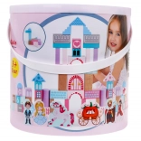 Drevené stavebnice pre dievčatá Princezná na zámku so sortérom tvarov