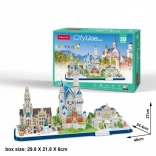 CUBICFUN 3D puzzle CityLine panoráma Bavorsko – 178 dielikov