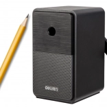 Ručné strúhadlo s kľučkou s nádobkou a reguláciou ostria – čierne