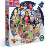 Okrúhle puzzle Medzinárodný deň žien 500 dielikov EEBOO