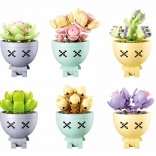 Sluban Flowers sukulenty v kvetináčoch – stavebnica, sada 6 ks (520 dielikov)