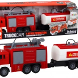 Hasičský zbor s prívesom Hasičské auto 1:16 Zvukové svetlá
