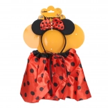 Karnevalový set myška s bodkami červená