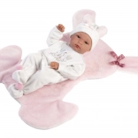 Realistická bábika New Born dievčatko s celovinylovým telom 35 cm