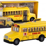 Školský autobus 1:16 frikčný pohon Otváranie dverí Svetlá Zvuky žltý
