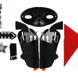 Kovbojská sada pre deti – 2 pištole s puzdrami a doplnkami (19 cm)