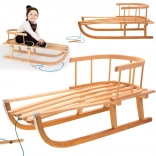 Drevené sane s opierkou a ťahom