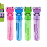 Bublifuk Žaba 13 cm – 4 farby, detský bublifuk s roztomilým viečkom