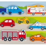 Drevená vkladačka dopravné prostriedky Goki