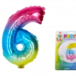 Dúhový balónik číslo 6