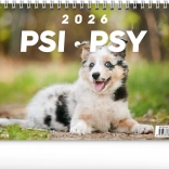 Stolový kalendár Psi 2026