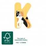 Small foot drevené písmeno K