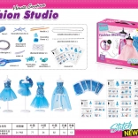 Kreatívna sada malej návrhárky – modré materiály a doplnky