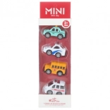 Sada kovových autíčok 4 ks