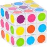 Hlavolamová kocka 3x3 s bodkami mini