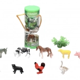 zvieratká farma set 3,5–6 cm, 12 ks