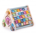 Bigjigs Toys aktívny trojuholník z dreva so zvieratkami