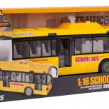 Žltý školský autobus s funkciou svetiel a zvuku