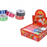 Saténová stuha s bodkami 2,5 cm x 2,7 m