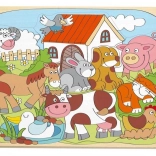 Drevené zvieracie puzzle pre najmenších