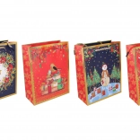 Darčeková taška s vianočným motívom 23x18x8 cm