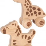 Safari zvieratá na kolieskach na tlačenie