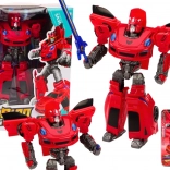 Auto robot 2v1 červený športový transformátor