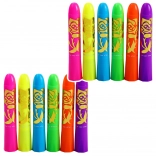 Neónová sada na maľovanie tváre - 12 ks