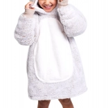 Hrejivá mikinová deka s kapucňou Králik pre deti