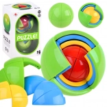 Logická 3D puzzle guľa – farebná hlavolamová gulička