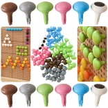 Masterkidz farebné kolíčky Jumbo pre STEM tabuľu 64 ks - 6 farieb