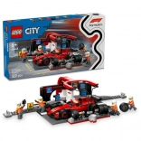 LEGO City F1 pit stop a mechanici s monopostom FERRARI
