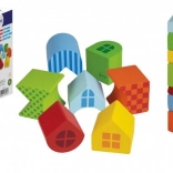 Farebná stohovacia veža DETOA z dreva (7 dielov)