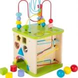 Small Foot drevená motorická kocka s labyrintom 5v1