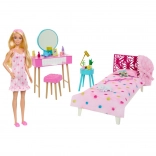 Barbie – set spálne s bábikou