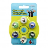 Sada sklenených guličiek Krtek mix 6 ks