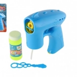 Bublifuková pištoľ modrá s náplňou, 13 cm