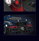 Stavebnica športové auto čierne 404 dielikov