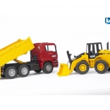 Bruder nákladné auto MAN sklápač a čelný nakladač FR130