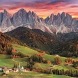 Puzzle 2000 prvkov Vysoká kvalita, Val Di Funes
