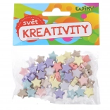 Farebné korálky Hviezdičky 15g