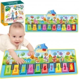 Hudobná podložka Dinusie XXL 2v1 s klavírom a 8 melódiami 110 cm