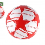 Futbalová lopta nafúknutá červenobiela 23 cm