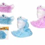 Karnevalná čelenka so závojom – mix farieb