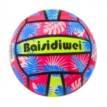 Gumená lopta s listami ružovo-modrá 24 cm