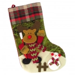 Vianočná darčeková ponožka s motívom soba, 47 cm, textilná