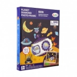 Diamantové maľovanie – kreatívna sada Vesmír s rámikom