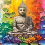 Puzzle EUROGRAPHICS Farebný Buddha 1000 dielikov