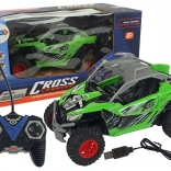 Zelené terénne auto na diaľkové ovládanie 27 MHz